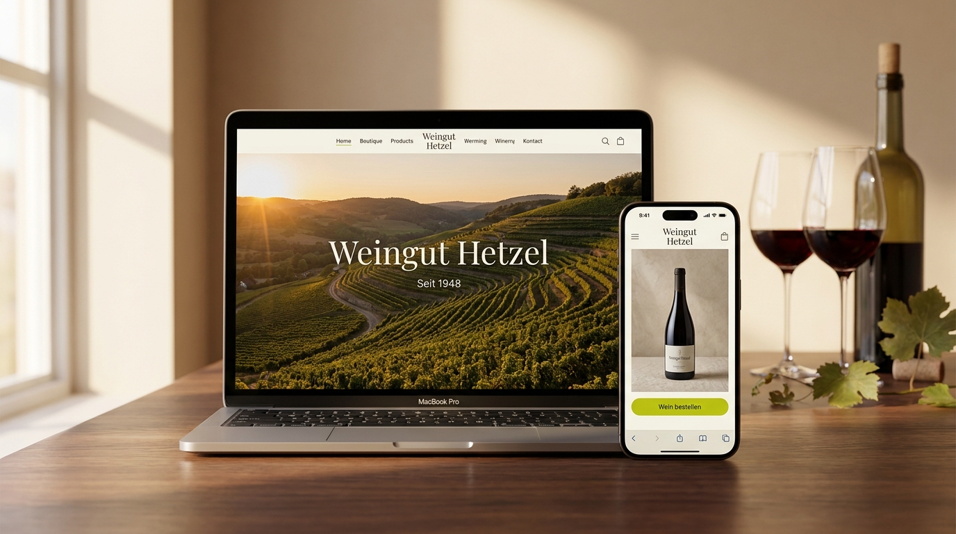 Desktop und Mobile Vorschau der neuen Seite